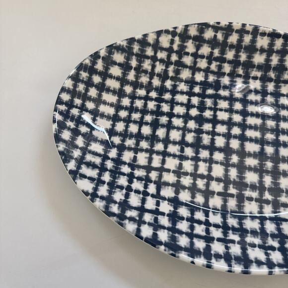 Crate and Barrel Oval Serving Platter Summer Beachy Abstract - Picture 4 of 9